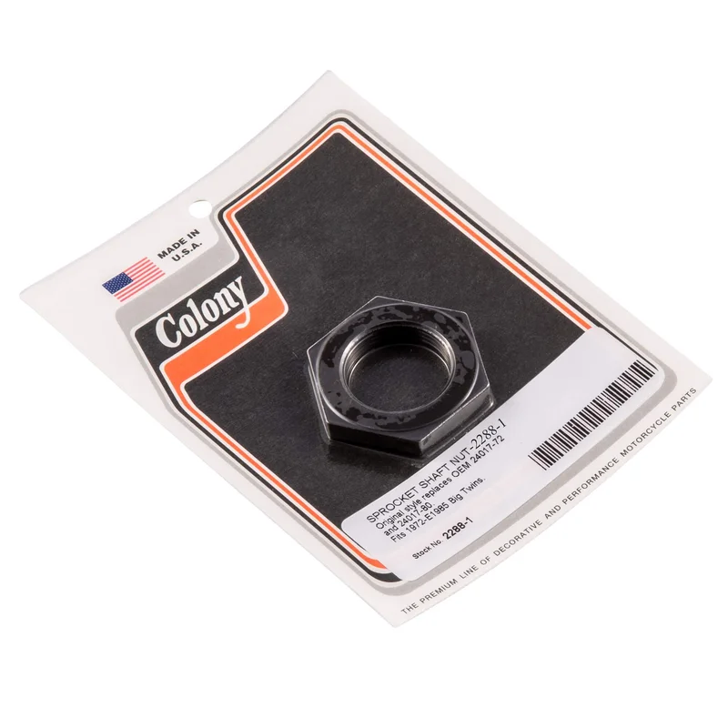 #2288-1 Sprocket Shaft Nut 1972-1985 Harley-Davidson Big Twins – Parkerized