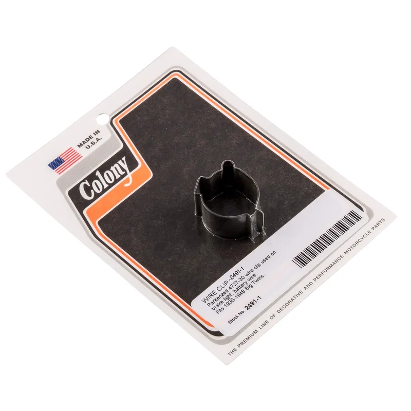 #2491-1 Battery Light Wire Clip 1930-1948 Harley-Davidson Big Twin – Parkerized