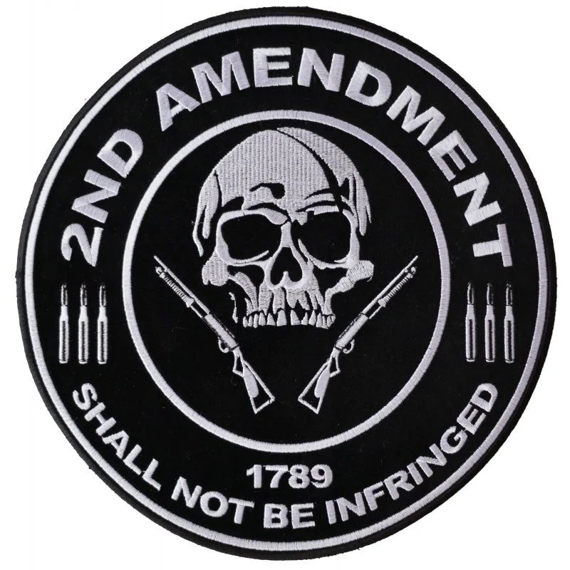 2nd Amendment Shall Not Be Infringed Skull 1789 Large Embroide
