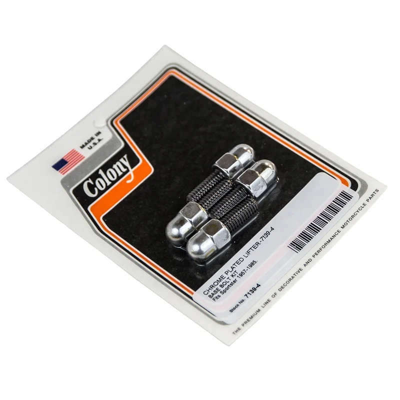 #7139-4 Lifter Base Bolt Kit – 1957-1985 Harley-Davidson Sportster – Chrome Plated