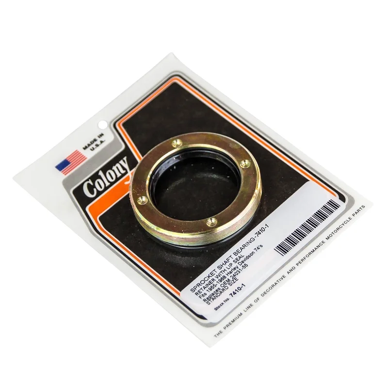 #7410-1 Sprocket Shaft Bearing Retainer with Lip Seal Standard Size Replaces 1955-1968 Harley-Davidson 74’s