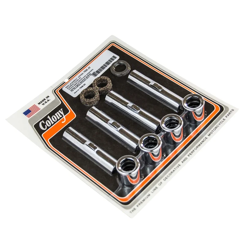 #7508-20 Upper Pushrod Cover Kit 1940-1947 Harley-Davidson Knucklehead Shovelhead and Evo – Chrome Plated