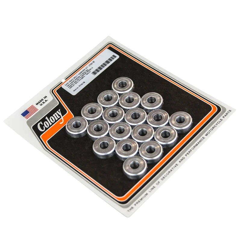 #7710-18 Head Bolt Washer Kit 1940-1947 Harley-Davidson 45’s/75’s/80’s with Aluminum Heads – CAD Plated