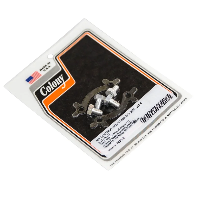 #7821-6 Air Cleaner Mounting Screw & Lock Kit 1956-1965 Harley-Davidson Big Twins