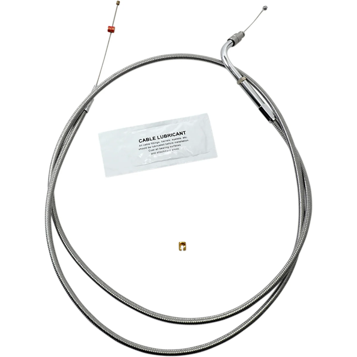 Barnett Stainless Steel Throttle Idle Cable +10" - 102-30-30016-10 For Harley Touring 2002-2007