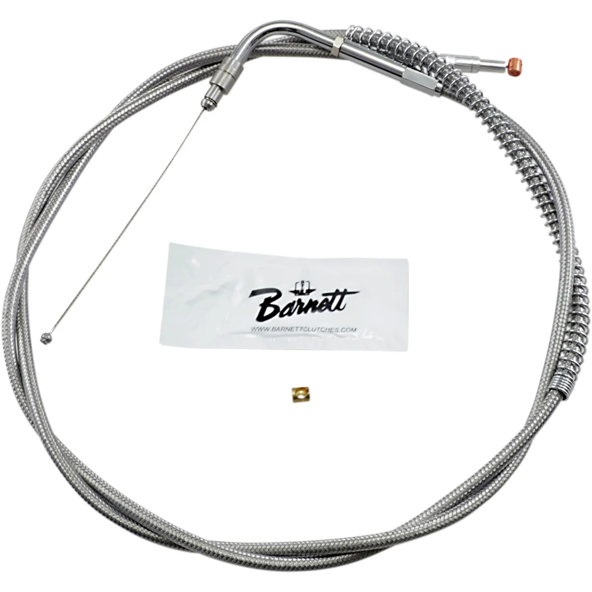 Barnett Stainless Steel Throttle Idle Cable +10" - 102-30-30020-10 For Harley Touring 1996-2001