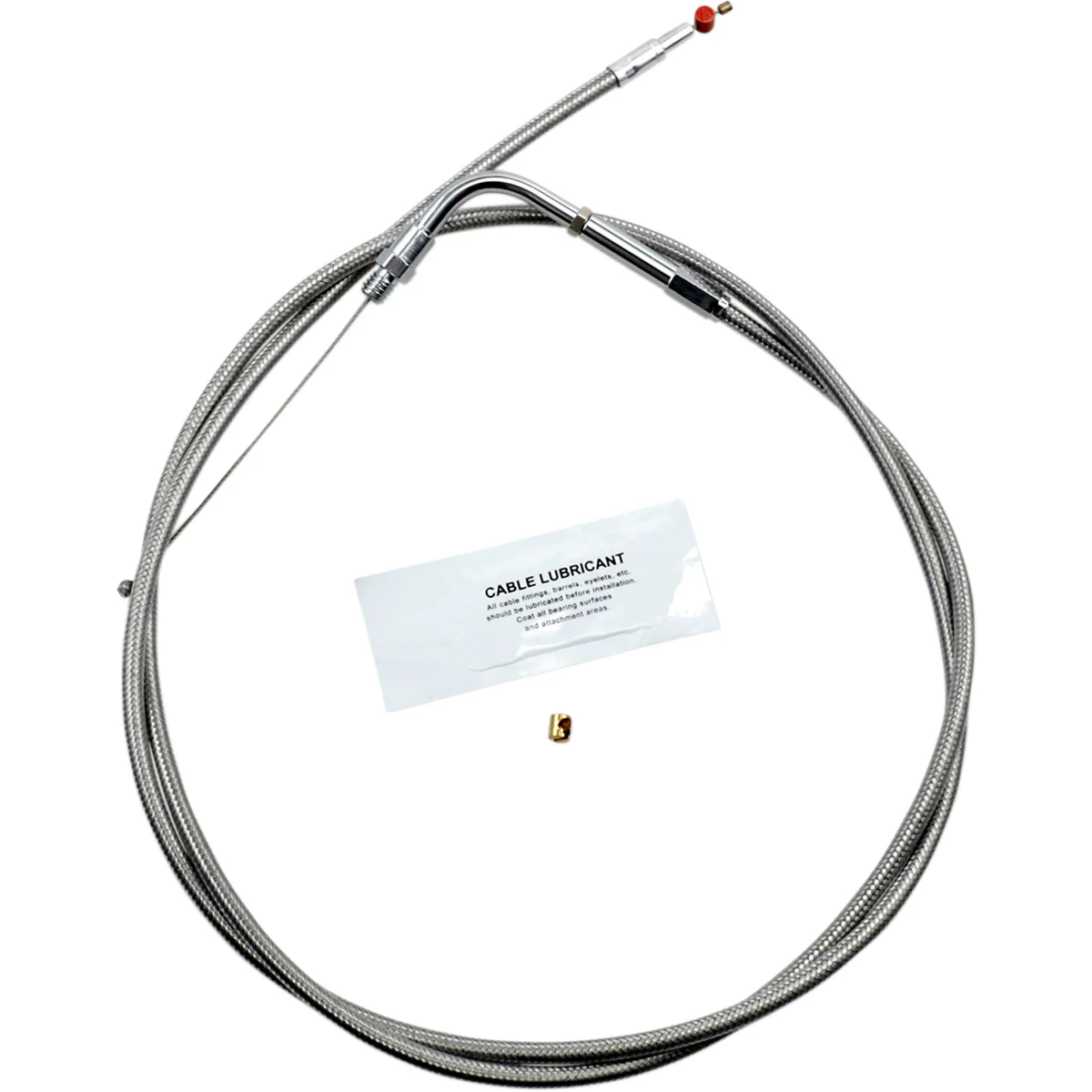 Barnett Stainless Steel Throttle Idle Cable +12" - 102-30-30008-12 For Harley Touring 1990-1995