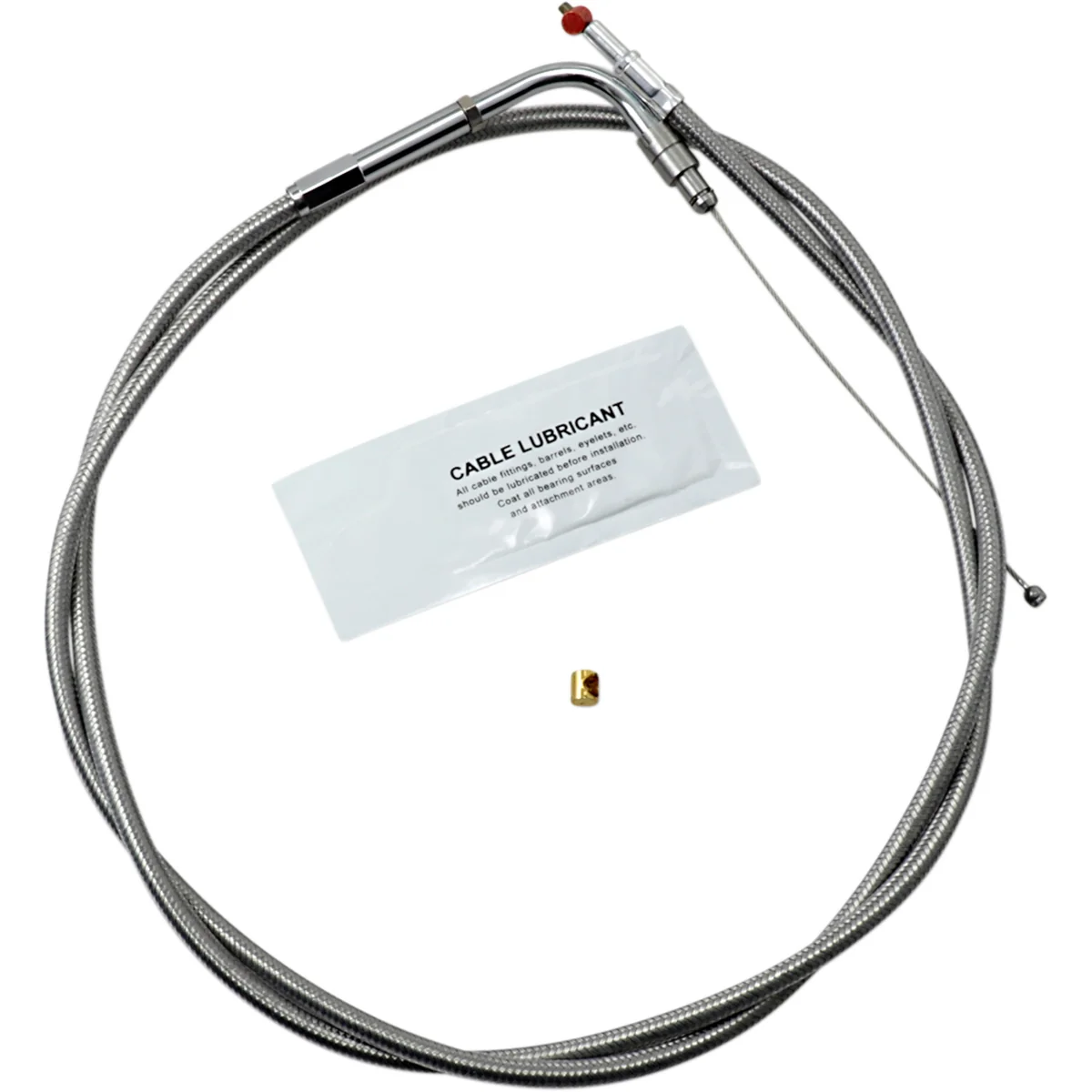 Barnett Stainless Steel Throttle Idle Cable +8" - 102-30-30018-8 For Harley Touring 1996-2001