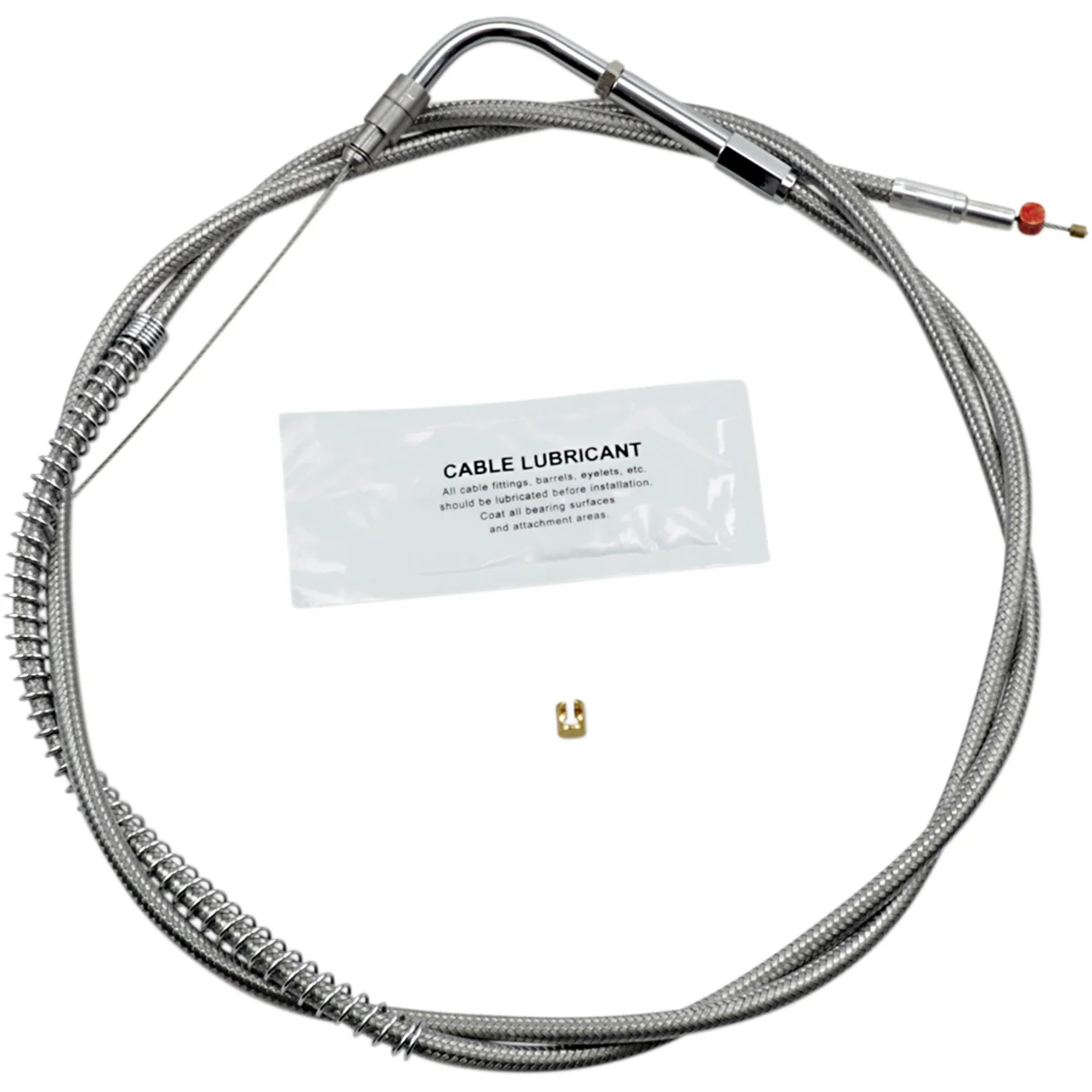 Barnett Stainless Steel Throttle Idle Cable +8" - 102-30-30020-8 For Harley Touring 1996-2001