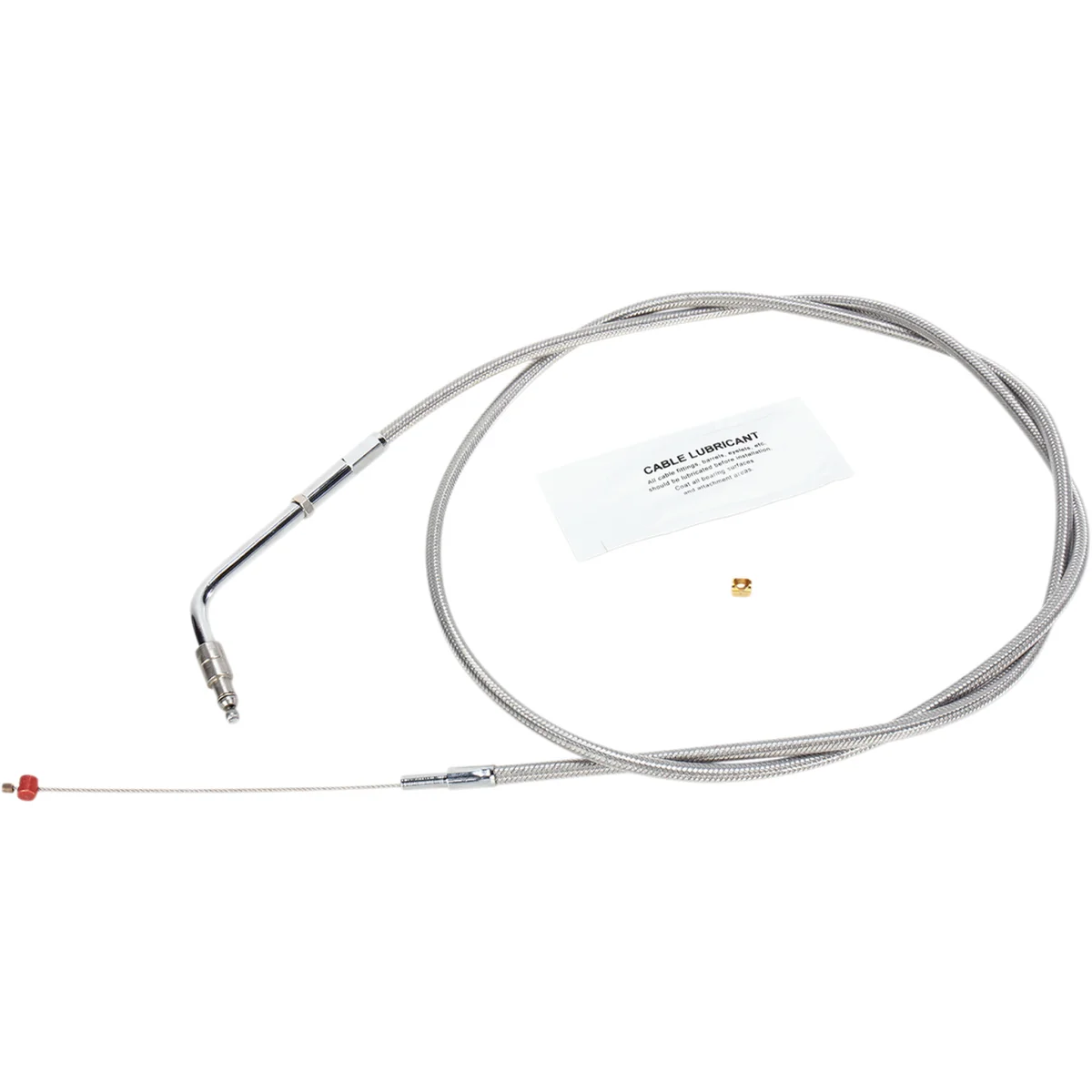 Barnett Stainless Steel Throttle Idle Cable +8" - 102-30-30035-8 For Harley Touring 2002-2007