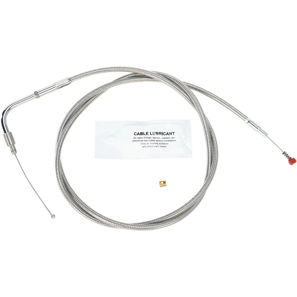 Barnett Stainless Steel Throttle Idle Cable +8" - 102-30-40016-8 For Harley Touring 2002-2007