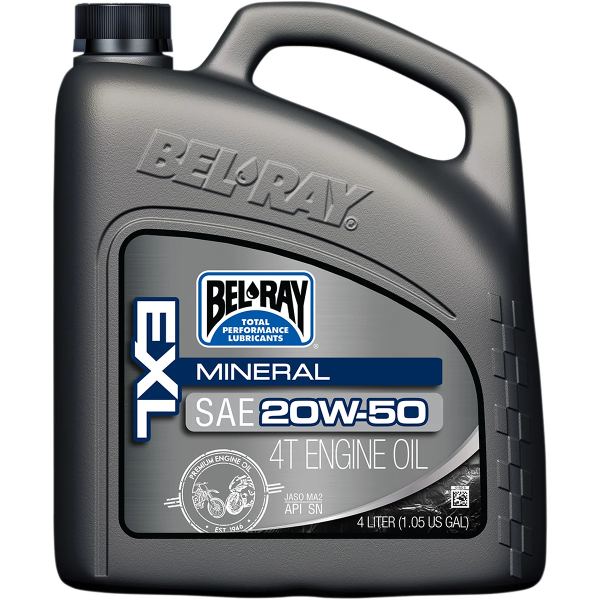 BEL-RAY 3601-0150 99100-B4LW EXL Mineral 4T Engine Oil EXL 4T Mineral Oil - 20W-50 - 4L