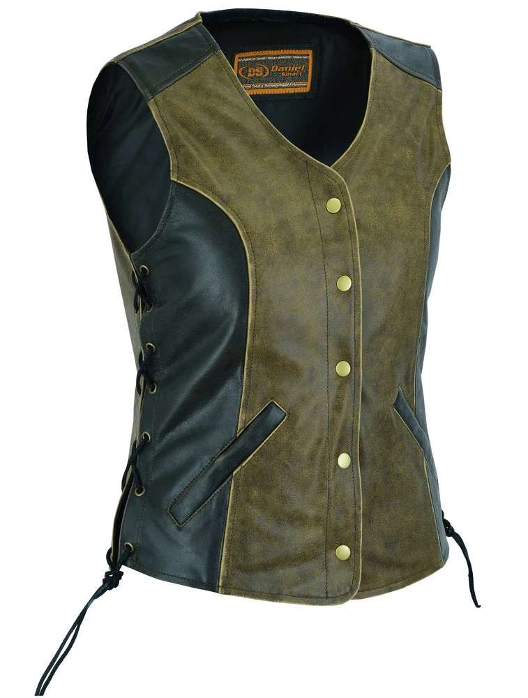 Dusk Women's Leather Motorcycle Vest