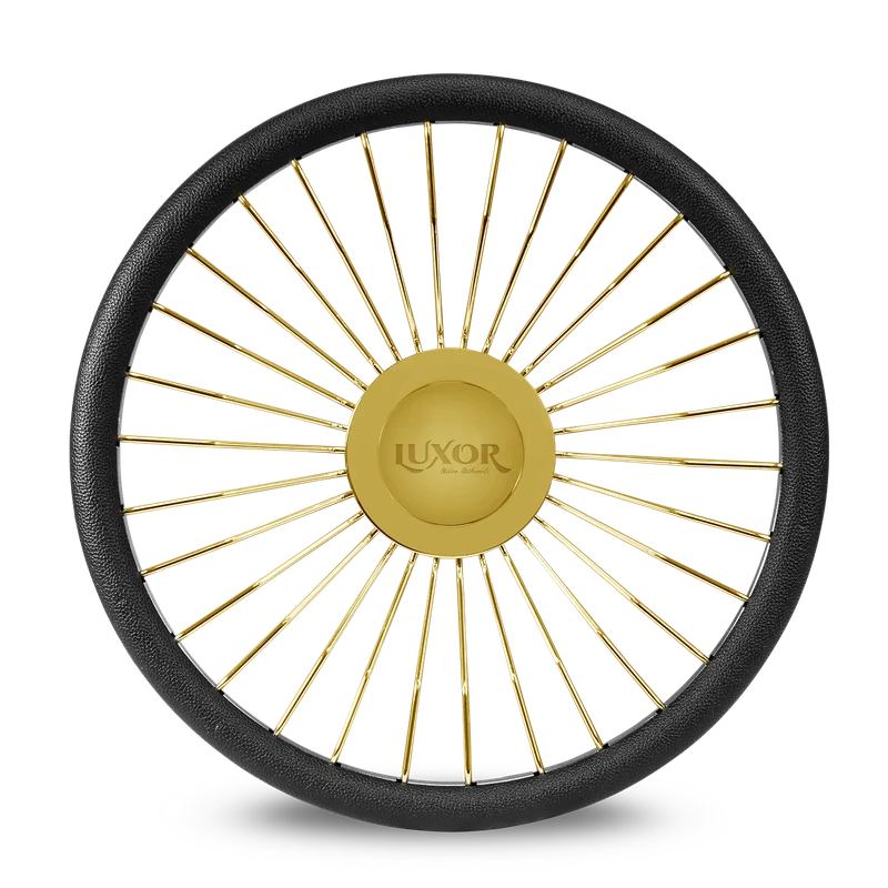 [SALE] 30 Curved Spokes Steering Wheel Gold with Logo