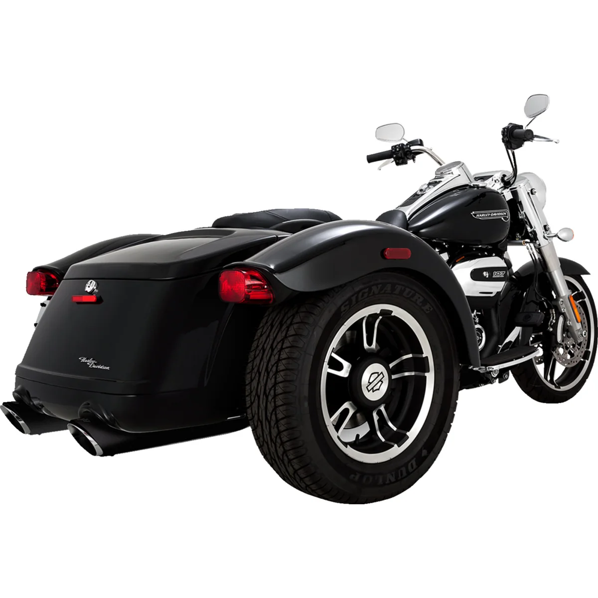 Vance & Hines Twin Slash Slip-On Mufflers Black Flrt - 46796 For Harley Touring 2017-2025