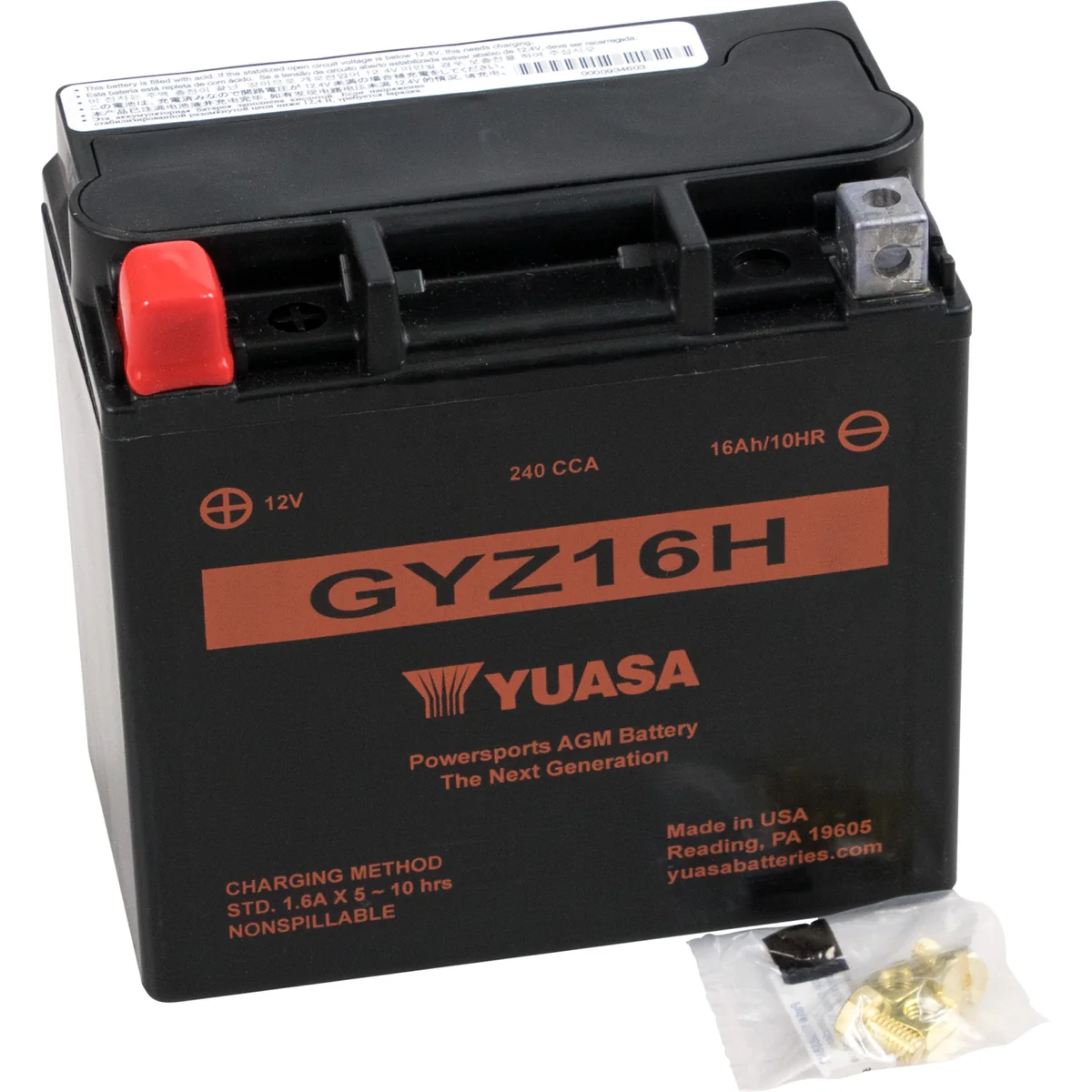 Yuasa GYZ Battery - YUAM716GH For Triumph Sprint / Tiger 1200 / Thruxton 1200 / Thruxton 2011-2018 | Indian FTR 2022-2024