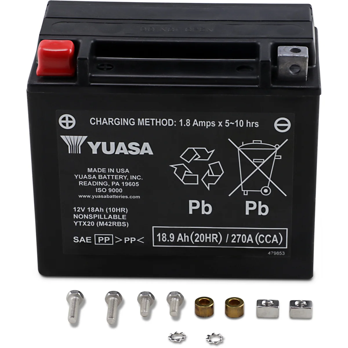 Yuasa YTX Battery - YUAM42RBS For Harley 1979-1996